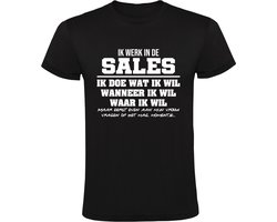 s Werk grappig Heren T-shirt - verkoper - marketing - shirt