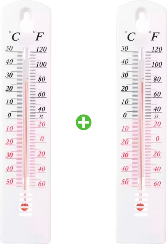 2x Buitenthermometer wit - Thermometer tuin - Temperatuurmeter binnen en  buiten | bol.com