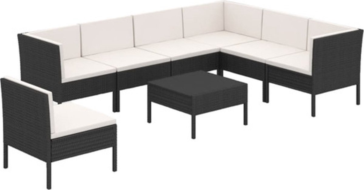 Vidaxl Loungeset Zwart Lounge Set