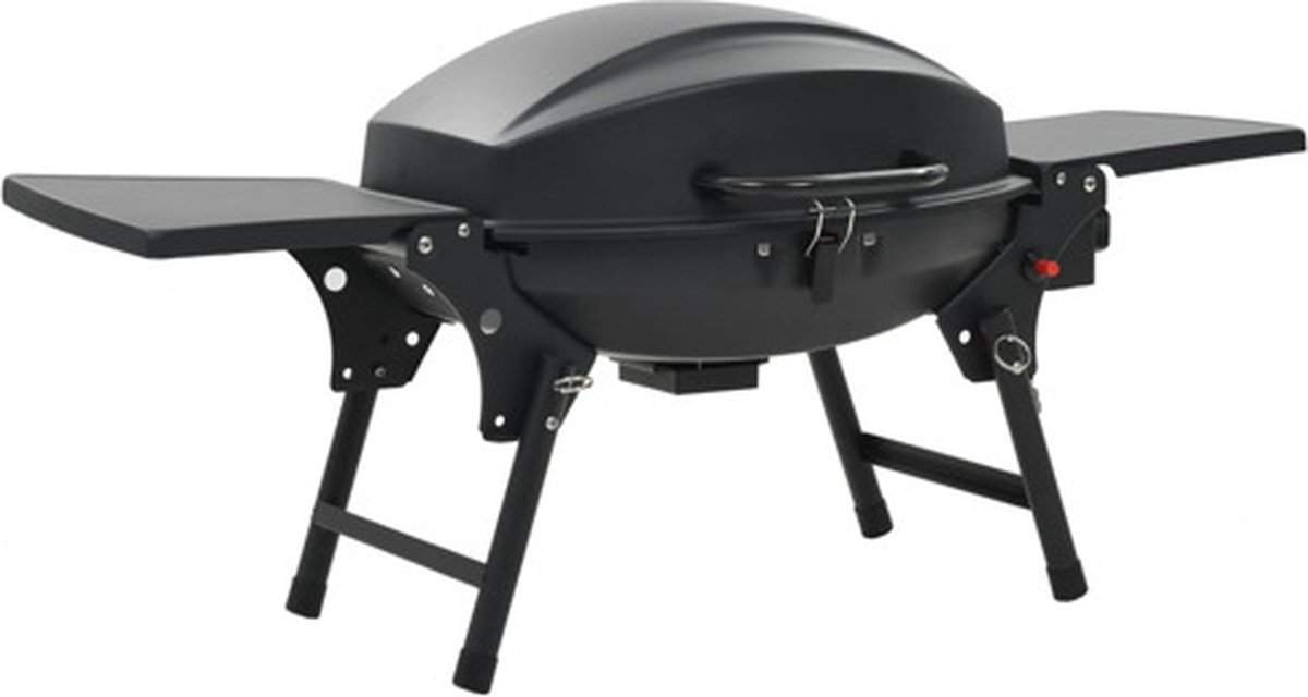 vidaXL Gasbarbecue met kookzone zwart