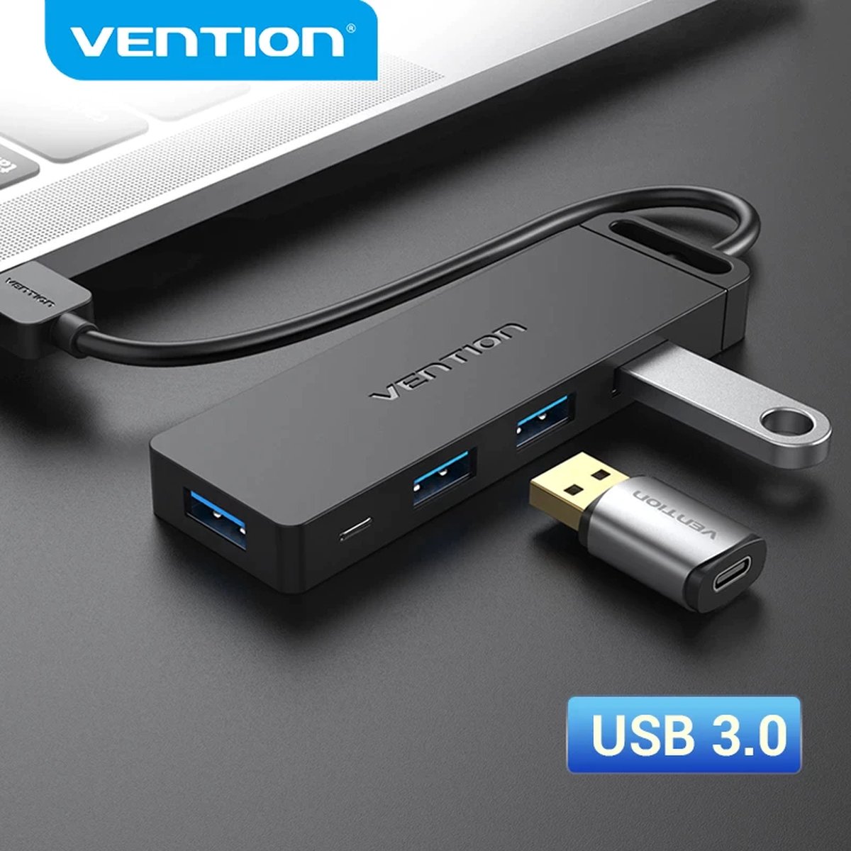 Vention® USB Splitter - USB 3.0 Hub - 4 Poorten