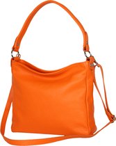 AmbraModa GLX35 - sac à main italien sac à bandoulière sac à bandoulière en cuir véritable orange