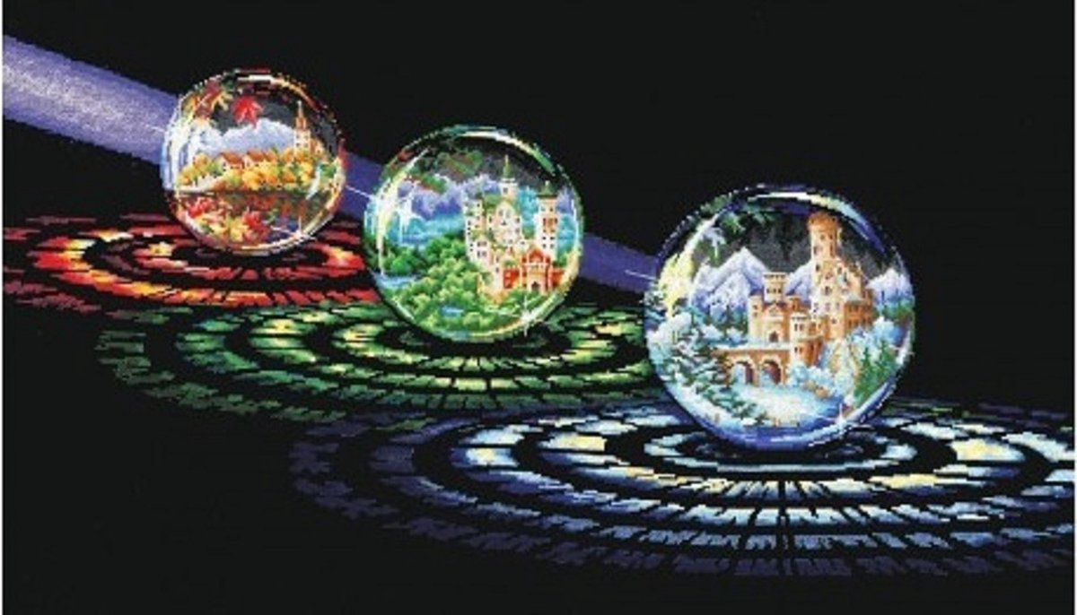 Borduurpakket Adriana - Spheres of Desires - Bollen van Verlangen - telpatroon om zelf te borduren