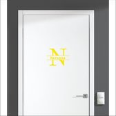 Sticker pour porte avec nom - Natasha - Jaune