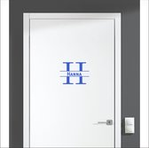 Sticker pour porte avec nom - Hanna - Blauw