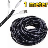 Spiraalband 1 meter - Flexibele Spiraal Kabelslang - Cable eater Kabelgeleider