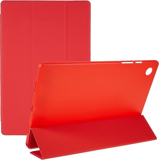 Phreeze Tri-Fold Hoes - Geschikt voor Samsung Galaxy Tablet S6 Lite (2020/2021/2022) Hoesje - Tabletcase met Vouwbare Standaard en Pen Opbergvak - Rood