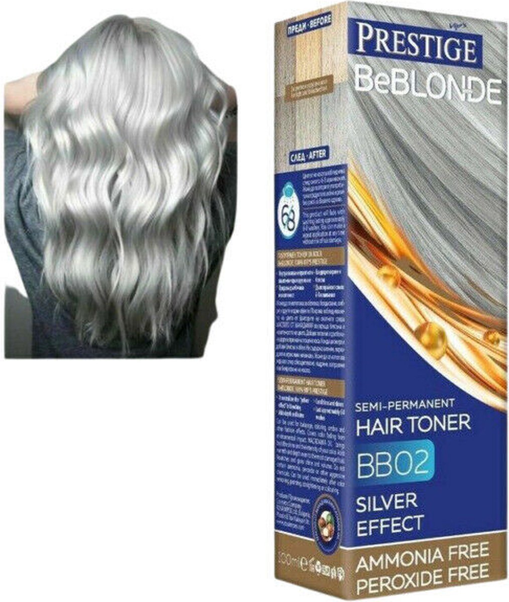 Prestige BeBlonde Semi-Permanent Hair Toner - Silver Efect (BB02)