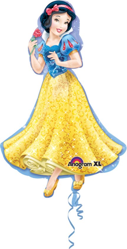 Folieballon - Sneeuwwitje - Snow white - Supershape 93x60 cm - Geel / Blauw - Prinses - Disney