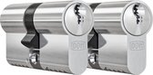 DOM Cylindre de porte Plura 333 SKG ** 30,5 / 30,5 mm, jeu de 2 pièces à clé identique.