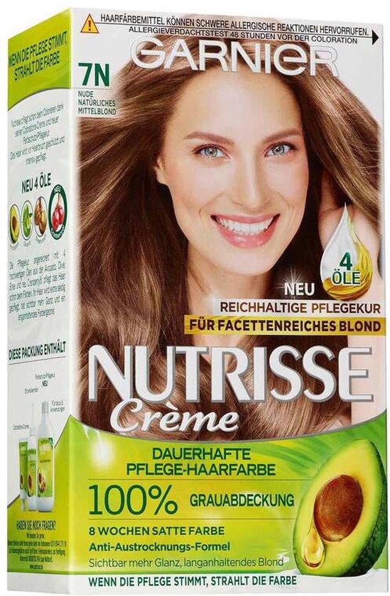 Garnier Nutrisse Permanent Care Hair Color Nude Natural Medium Blonde 