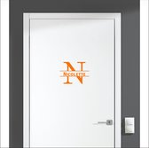 Deursticker Met Naam -  Nicolette - Oranje