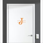 Sticker pour porte avec nom - Jarno - Oranje