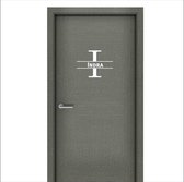 Sticker pour porte avec nom - Indra - Wit