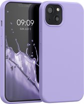 kwmobile telefoonhoesje geschikt voor Apple iPhone 13 - Hoesje met siliconen coating - Smartphone case in lavendel