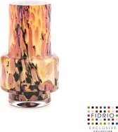 Design Vaas Nuovo - Fidrio TRICOLOR - glas, mondgeblazen bloemenvaas - hoogte 18 cm