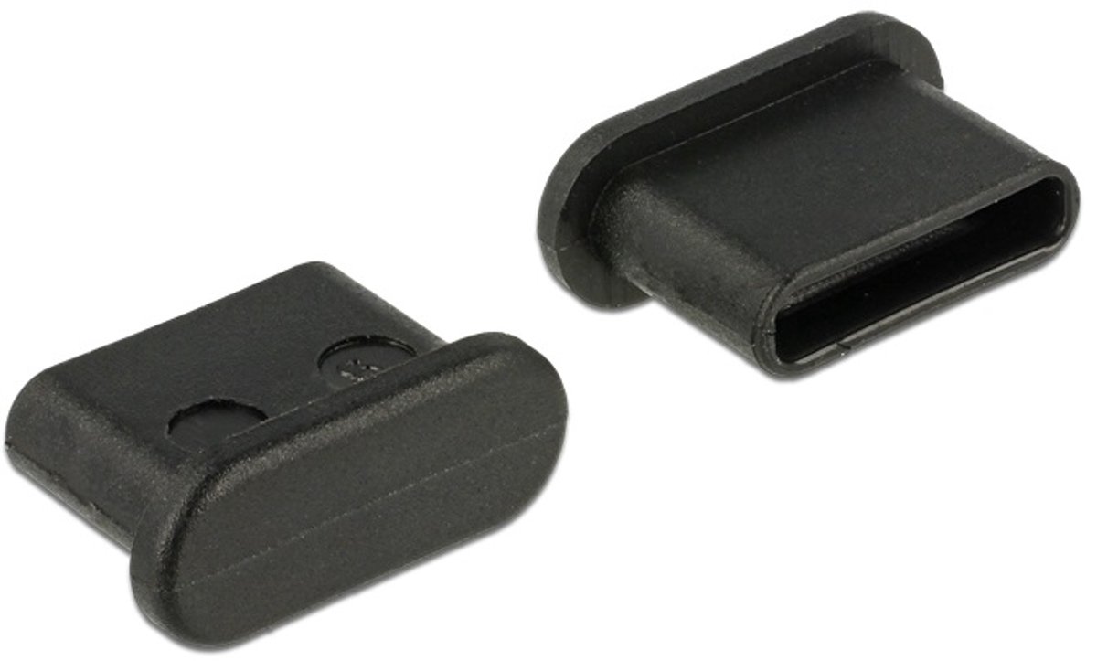 DELOCK Staubschutz USB TypC-verloop stekker o. Griff zwart 10 St