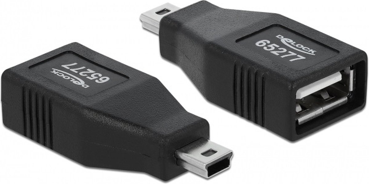 USB Mini B (m) - USB-A (v) adapter - USB2.0 / zwart