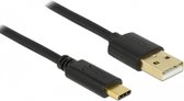 USB-C naar USB-A snellaadkabel - USB2.0 - tot 3A / zwart - 4 meter