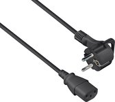 C13 (droit) - Câble d'alimentation CEE 7/7 (plat/coudé) - 3x 1,00mm / noir - 3,5 mètres