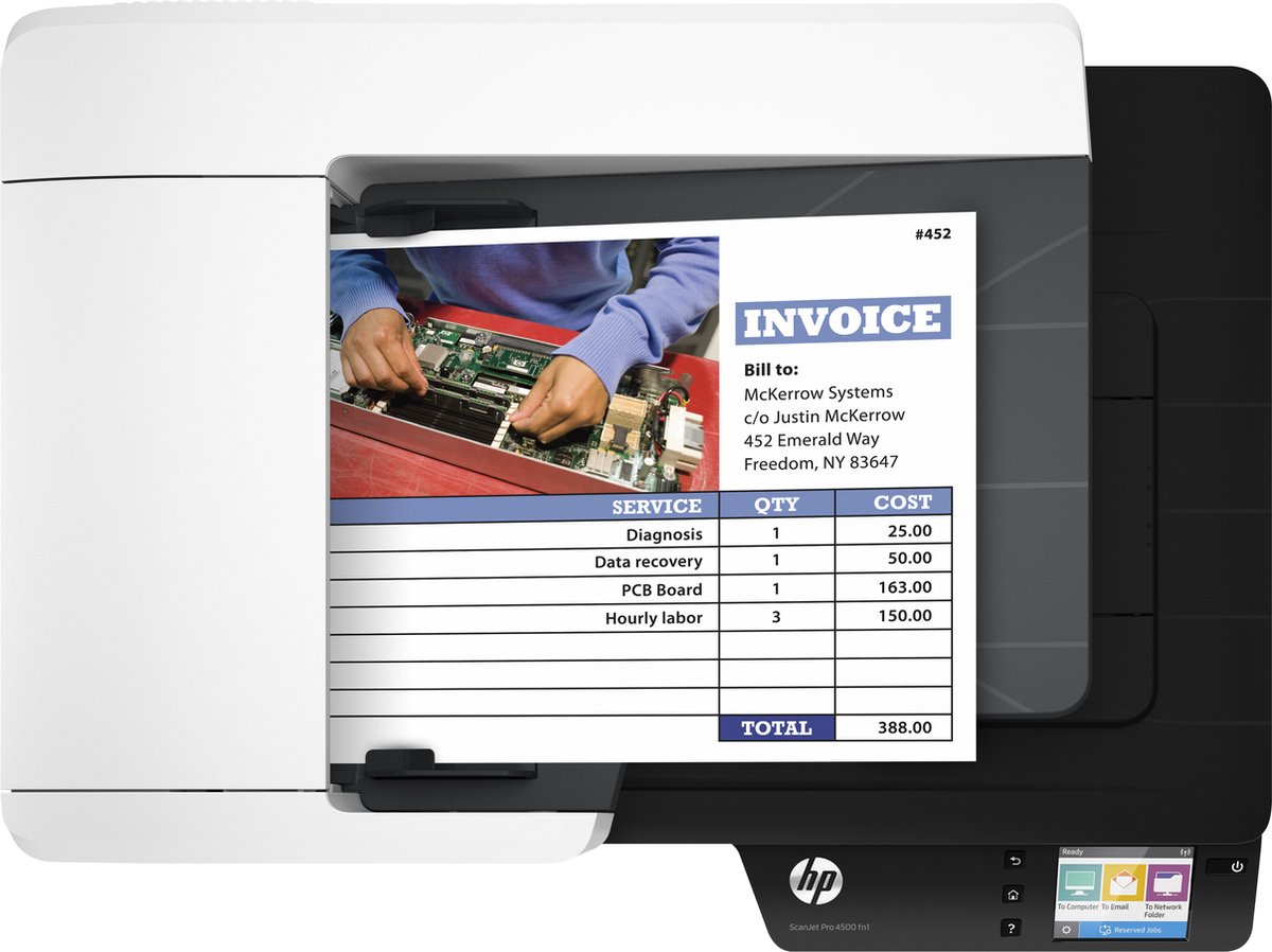 HP Scanjet Pro 4500 fn1 - snelle netwerkscanner met ADF thumbnail 2