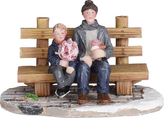 Luville - Cotton candy and ice with dad - l8,5xb5xh5,5cm - Kersthuisjes & Kerstdorpen