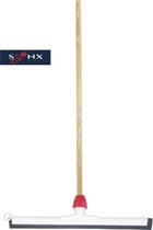 Synx Tools Vloertrekker met steel 35cm kunststof - Trekkers/moppen - Dweilen/ Natuurrubber - vloerwisser - Schoonmaakartikelen - Vloermop/Vloerreiniger - Met Steel 150cm
