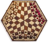 Chess the Game - Jeu d'échecs pour 3 personnes - Taille moyenne - Jeu d'échecs Uniek !