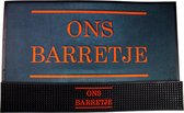 Ons Barretje bar runner + Mat - Pakket - Bar accessoires - Antislip - Barmat - Barrunner - Bar decoratie - Afdruipmat - 60  x 30cm - Rubber - Cadeau - Mancave - Cave & Garden