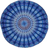 Mandala Tafelkleed - Ronde Mandala - Tafelkleed Rond - Blauw - 130CM