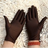 Spandex Handschoenen Coffee - Goed Uitgerekt Dunne Spandex Handschoenen Hoge Kwaliteit - Jewelry Handschoen - Beschermende Handschoenen - Werk Handschoen - Beauty salon handschoenen - Veiligheid Handschoen Lichtgewicht 1Paar/Zak MEDIUM ----- SQGTR®