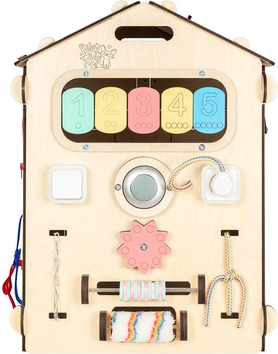 Thumbnail van een extra afbeelding van het spel Juliard.Club houten Educatief Speelhuis  - Montessori houten speelhuis - educatief speelgoed voor kinderen - kleurrijk