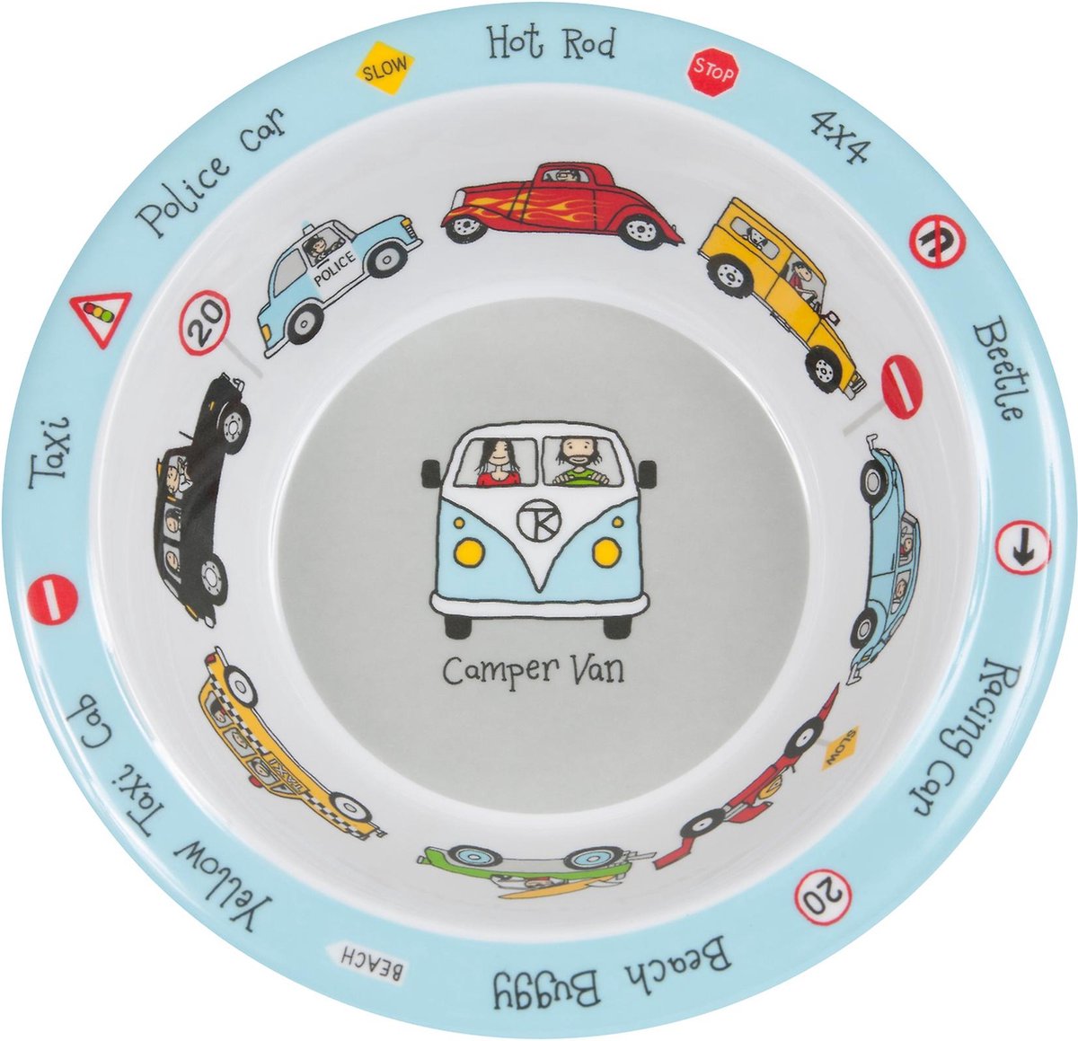 Auto's kinder melamine kom / schaal - Tyrrell Katz