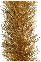 3x Kerstslingers goud 10 cm breed x 270 cm - Guirlande folie lametta - Gouden kerstboom versieringen