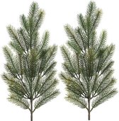 2x Branches de Noël vertes / branches de sapin Décorations de Noël 66 cm - Branches artificielles vertes / branches de sapin