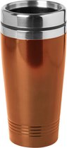 Tasse au chaud / Tasse au chaud orange métallique 450 ml - Tasse isolante / tasses thermos en acier inoxydable Tasses de voyage pour les déplacements