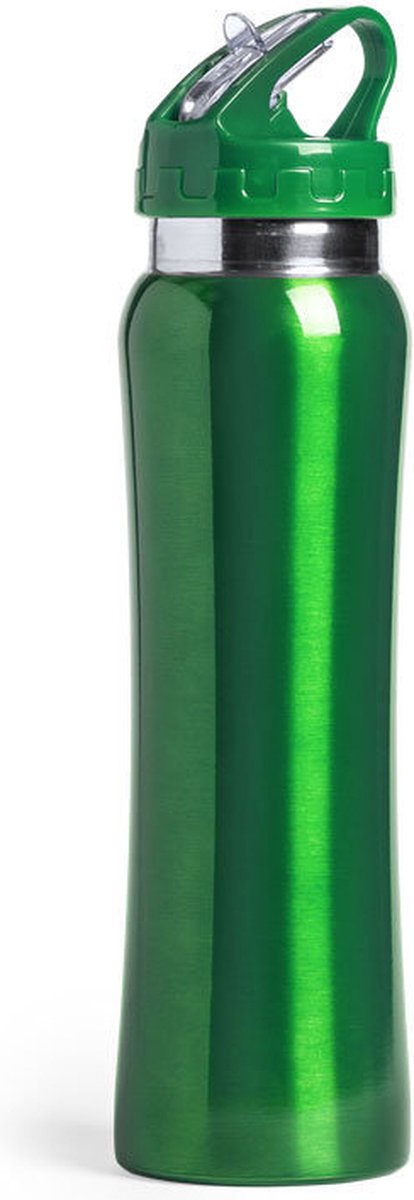 Drinkfles/waterfles 800 ml groen van RVS - Sport bidon