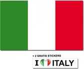 Drapeau italien avec 2 autocollants gratuits de l'Italie