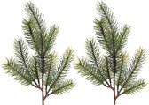 2x Branches de Noël vertes / branches de sapin Décorations de Noël 36 cm - Branches artificielles vertes / branches de sapin