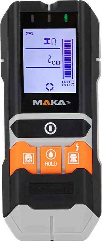 MAKA 5 in 1 Digitale multidetector - Leidingzoeker - Koper Metaal Hout en Vocht meting