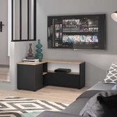 Symbiosis- TV Meubel Tv-meubel Pilar x met 2 deuren - 90cm - Bruin; Zwart