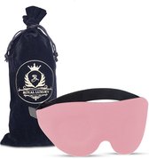 Royal Luxury - Masque de Sommeil Ergonomique 3D Premium pour Femme - Homme et Enfants- Avec Sac de Rangement de Luxe - Voyage - Yoga - Rose