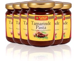 Flowerbrand® | 6 x 100 gram Tamarinde Pasta | Aziatisch koken | Oosterse kruidenpasta Assem/asam