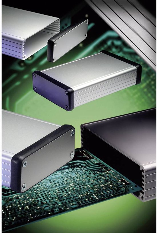 Hammond Electronics 1455B1202 1455B1202 Profielbehuizing 120 x 71.7 x 19 Aluminium Aluminium 1 stuk(s)