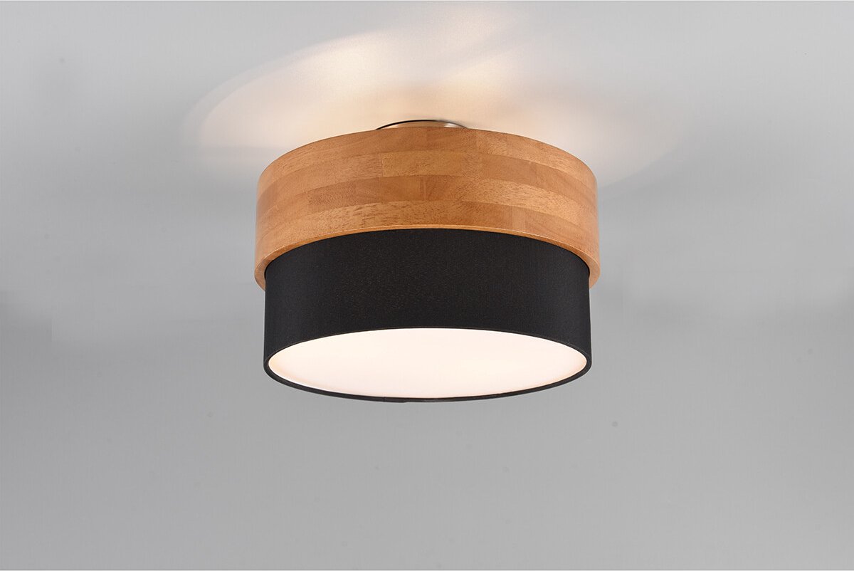 LED Plafondlamp - Plafondverlichting - Torna Sella - E14 Fitting - 2-lichts - Rond - Mat Nikkel/Zwart - Aluminium