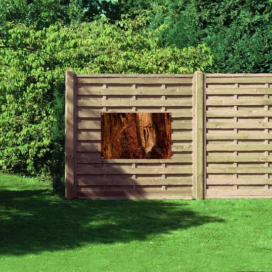 WallClassics - Poster de jardin - Brown Rostwand - 105x70 cm Photo sur Poster de jardin (décoration murale pour l'extérieur et l'intérieur)