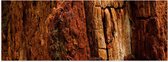 WallClassics - Poster Glossy – Marron Rostwand - 90x30 cm Photo sur Papier Poster avec Finition Brillante