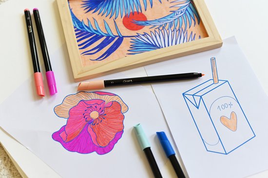 Feutres Bic Color Up, boîte en carton de 24 pièces de couleurs assorties