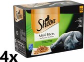 Sheba - Mini Filets in Saus - Selectie van de Chef - 4 verpakkingen van 12x85g - Kattenvoer Voordeelpack