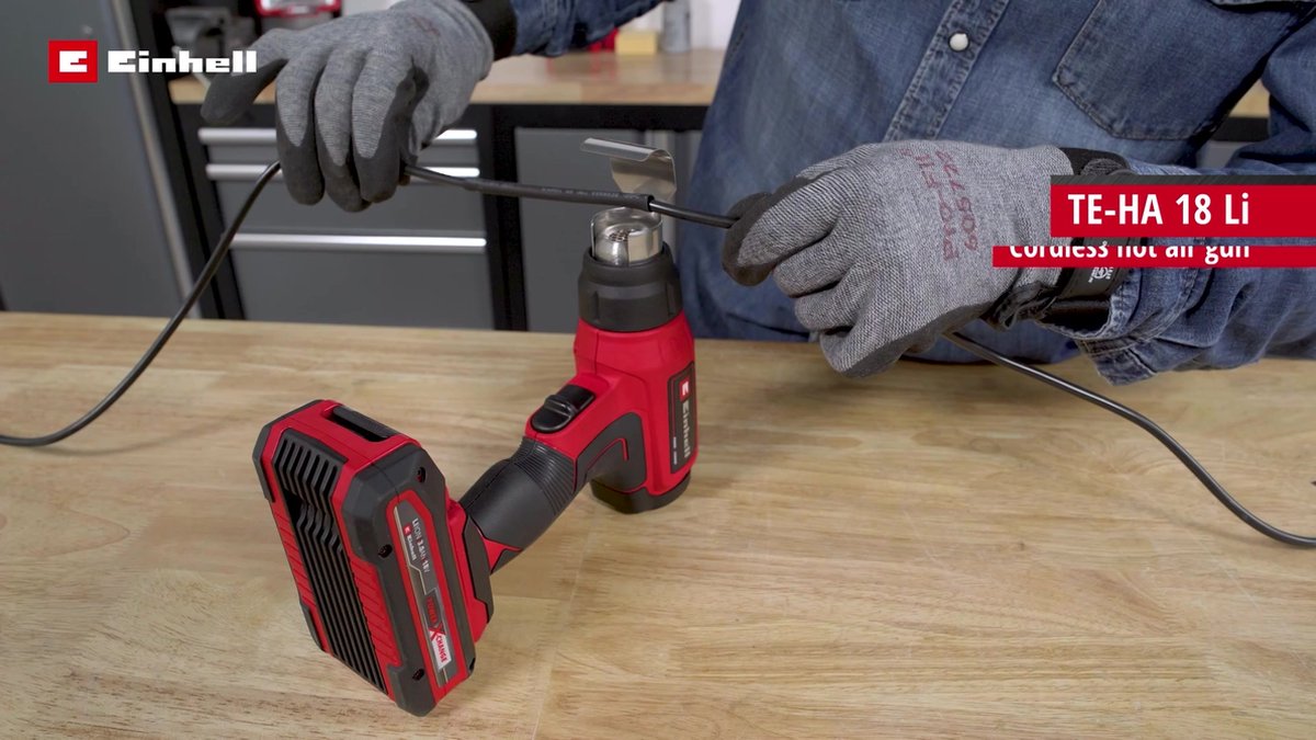Einhell accu Heteluchtpistool/Verfafbrander TE-HA 18 Li Solo Power X-Change (li-ion, 2 temperatuurstanden, incl. reduceer-, breedstraal- en reflectormondstuk, zonder accu en lader
